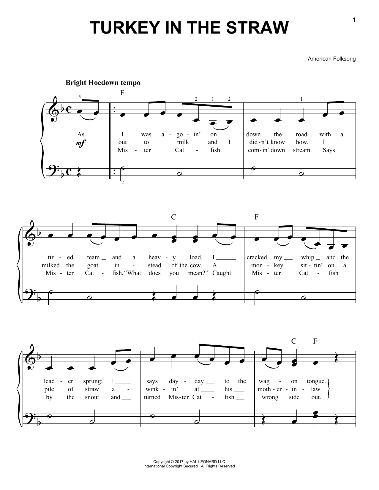 Product gallery: Page 1 of 1 Turkey In The Straw, American Folksong