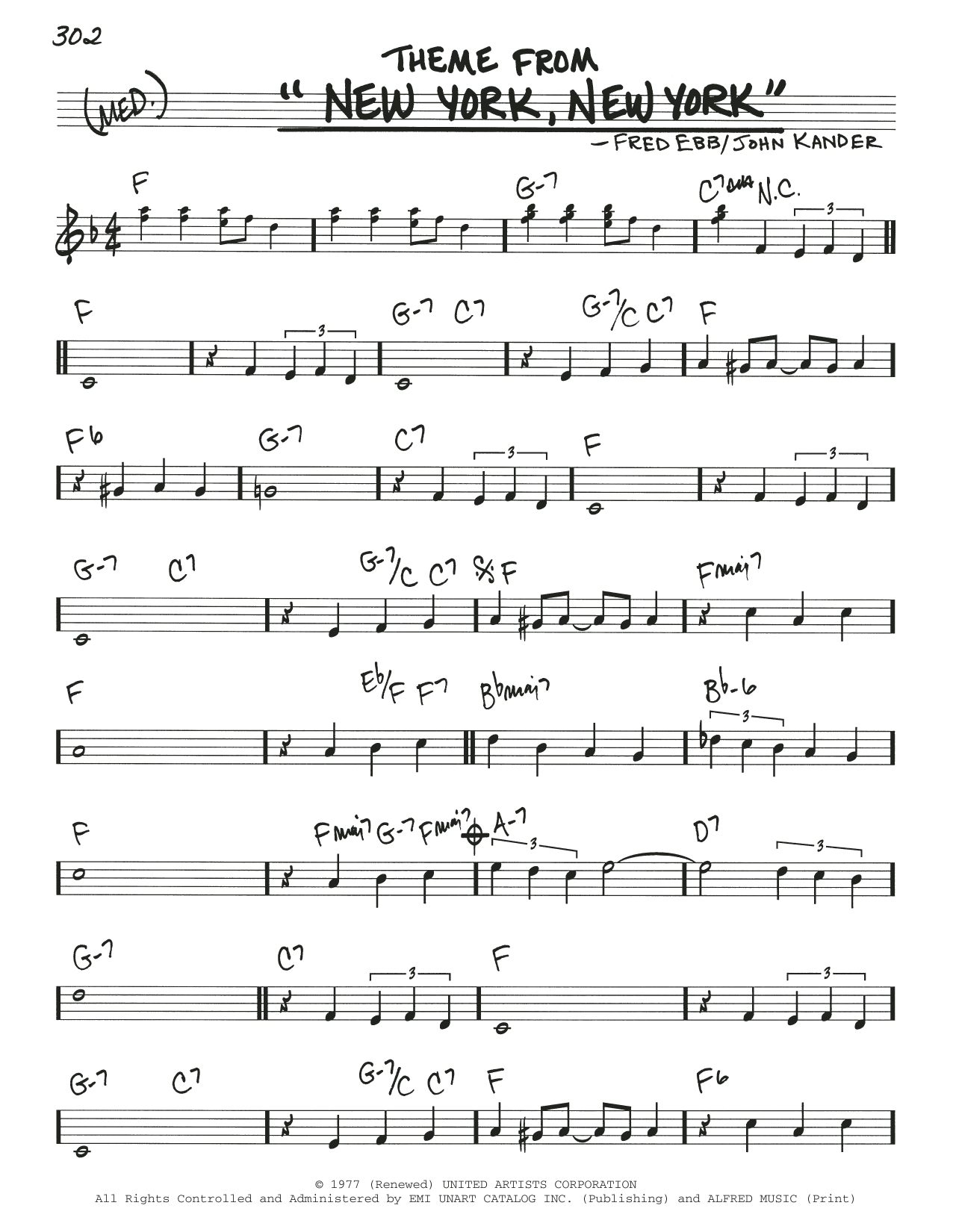 Produktbild zu: Theme From "New York, New York"