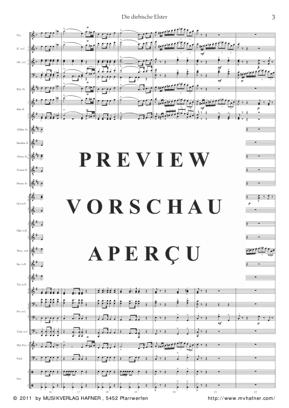 Product gallery: Page 8 of 11 Die diebische Elster, , (large wind orchestra)