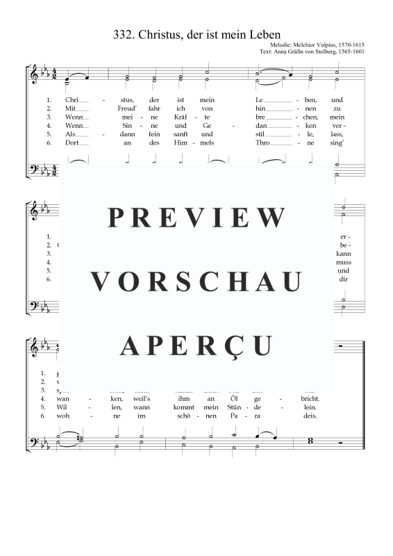 Produktbild zu: Christus, der ist mein LebenMelchior Vulpius