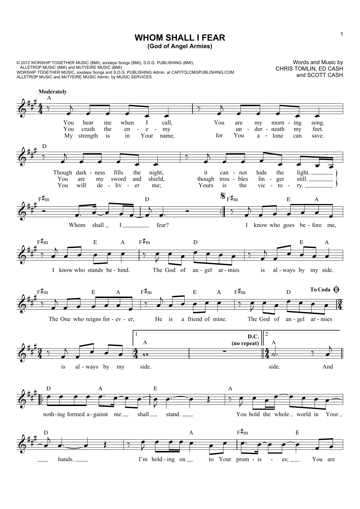 Produktbild zu: Whom Shall I Fear (God Of Angel Armies)
