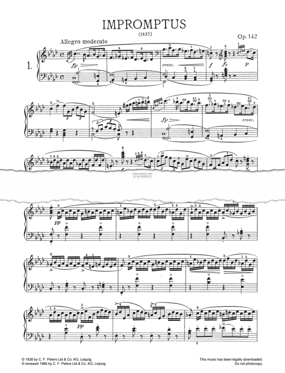Produktgalerie: Seite 1 von 1 Impromptus Op. 142 (D 935), Franz Schubert, Klavier