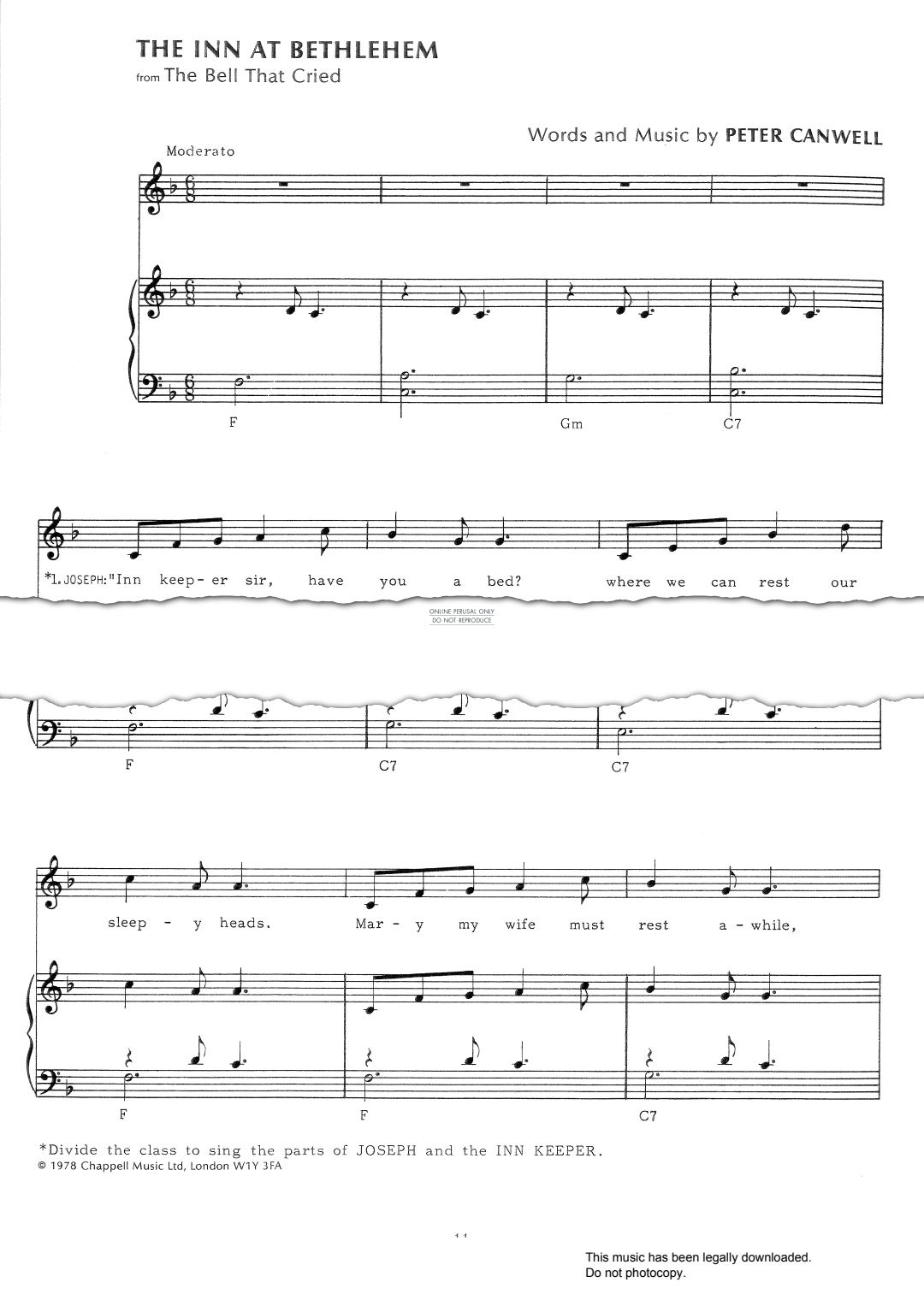 Produktbild zu: The Inn At Bethlehem (from 'The Bell That Cried')