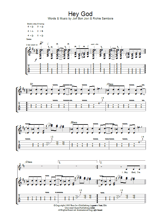 Produktgalerie: Seite 1 von 1 Hey God, Bon Jovi, Gitarre