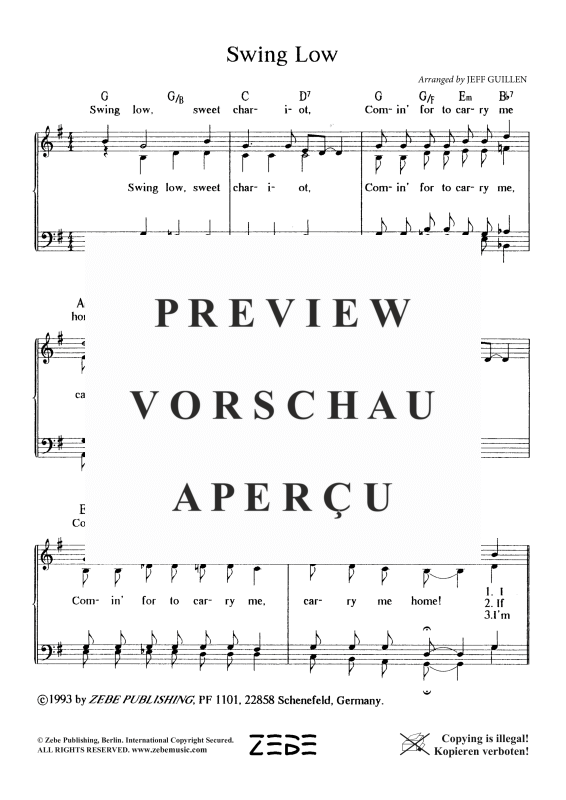 Produktgalerie: Seite 3 von 4 Swing Low, , Gemischter Chor