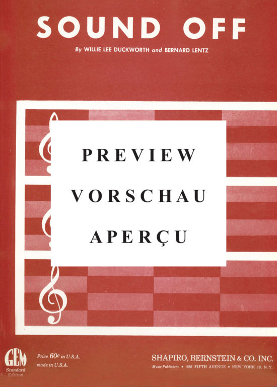 Produktgalerie: Seite 2 von 8 Sound Off , Popular Standard, Klavier und Gesang