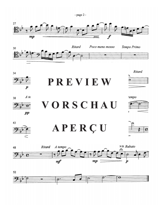 Product gallery: Page 9 of 9 Lullabye for Bear , , (trombone and piano)