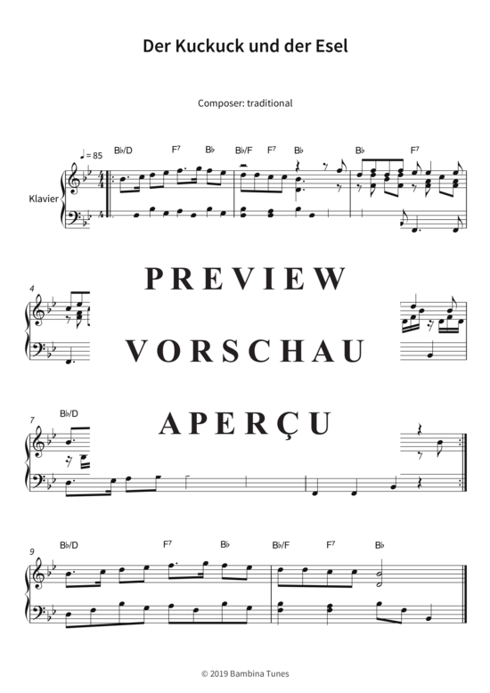 Produktgalerie: Seite 4 von 4 Der Kuckuck und der Esel , , Klavier Solo