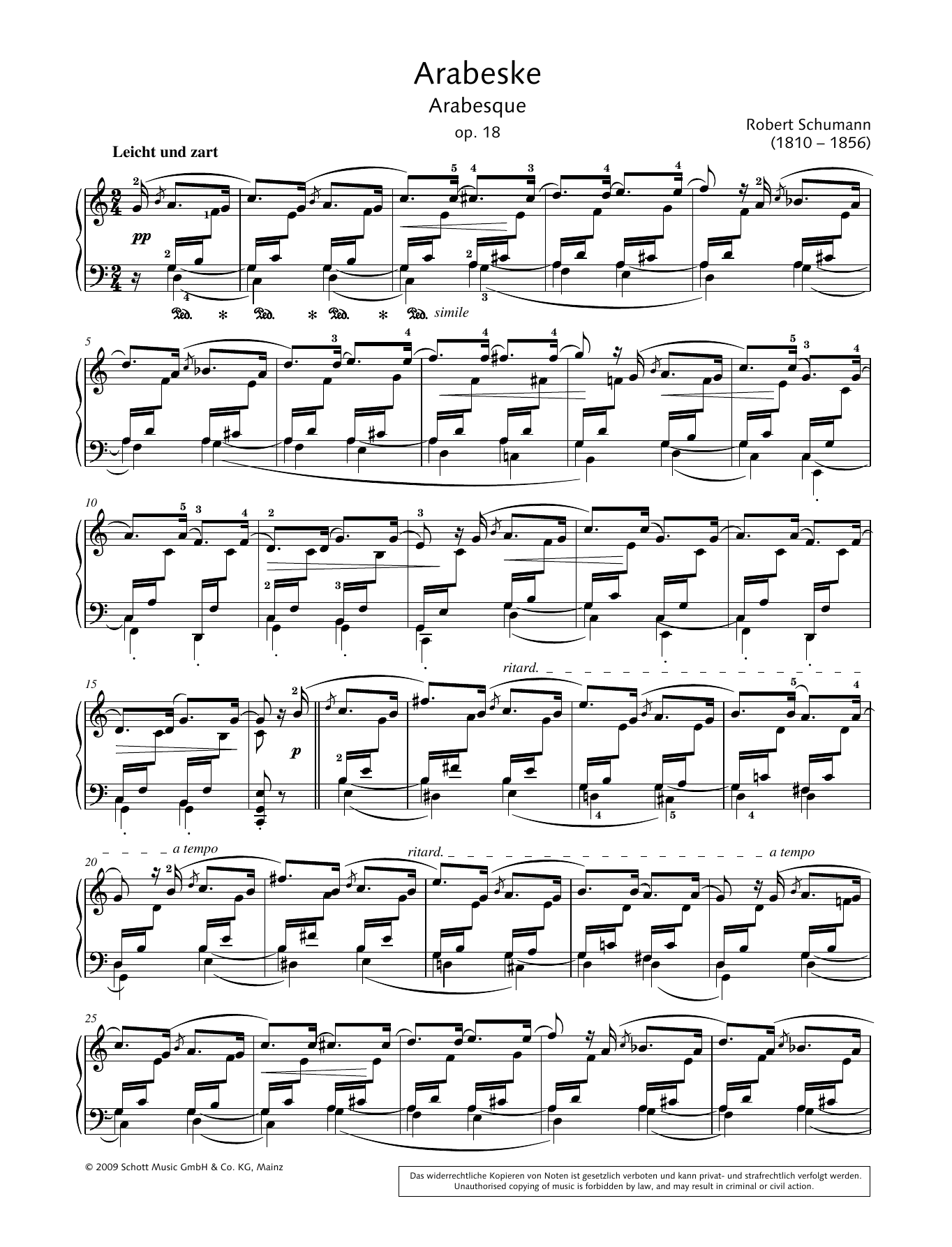 Product gallery: Page 1 of 1 Arabesque, Robert Schumann