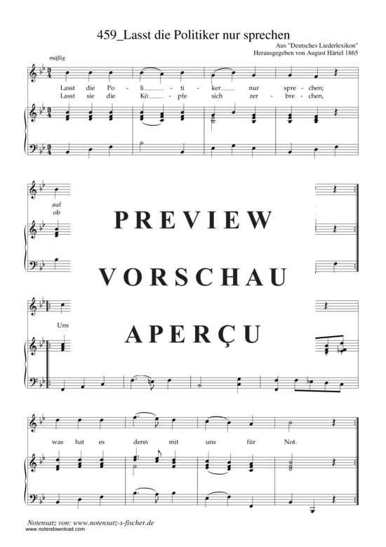 Product gallery: Page 2 of 3 Lasst die Politiker nur sprechen , , Piano and Voice