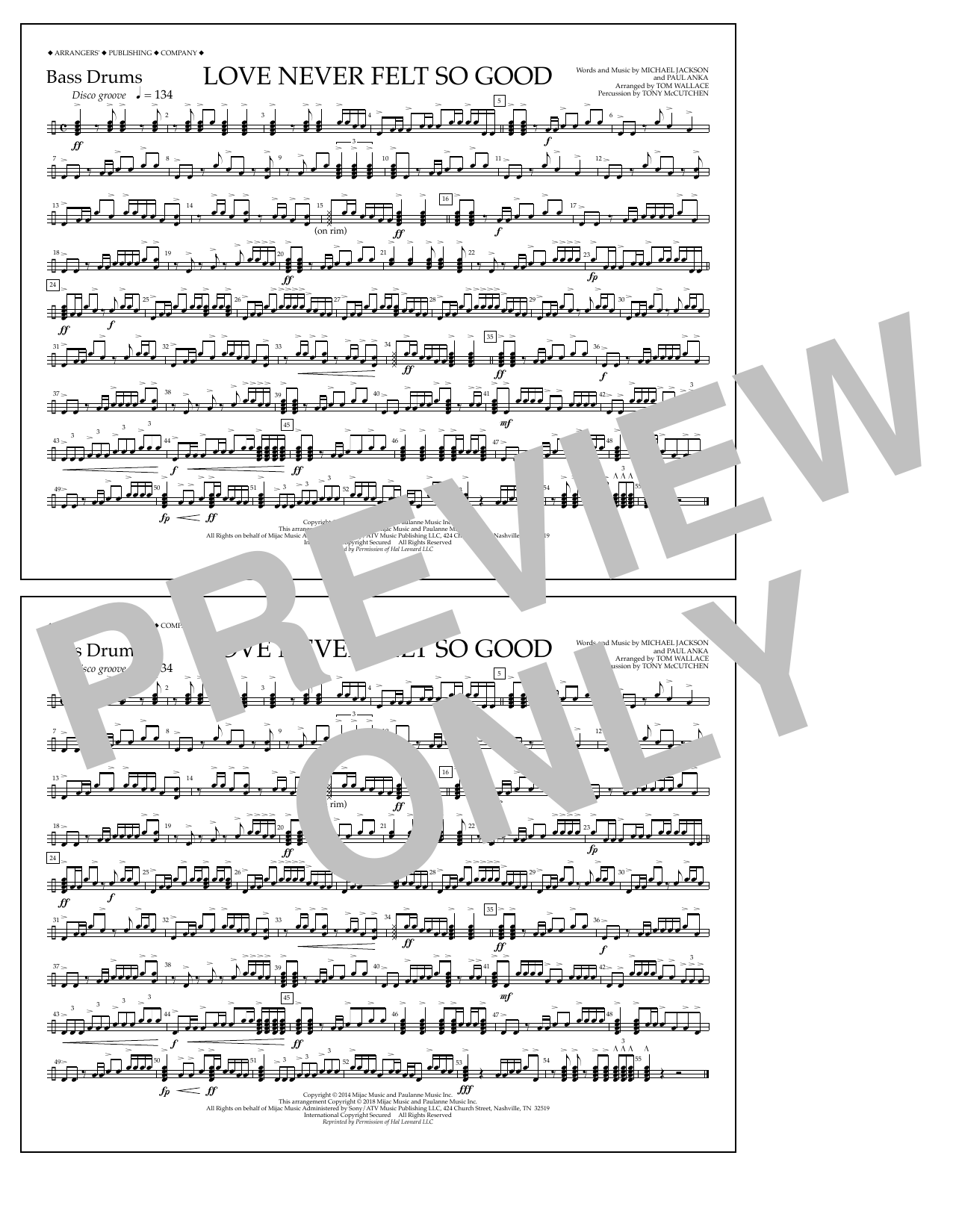 Produktbild zu: Love Never Felt So Good - Bass Drums