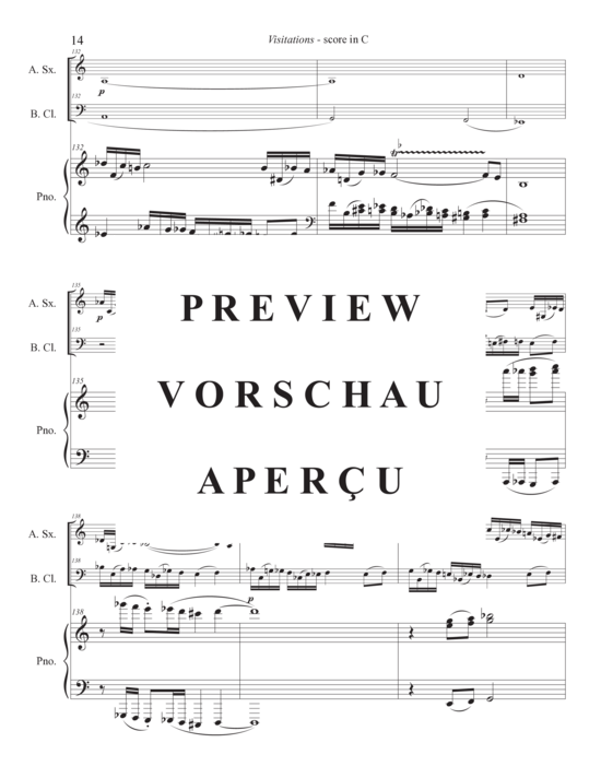 Product gallery: Page 18 of 21 Visitations from the Dark , , (alto saxophone, bass clarinet and piano)