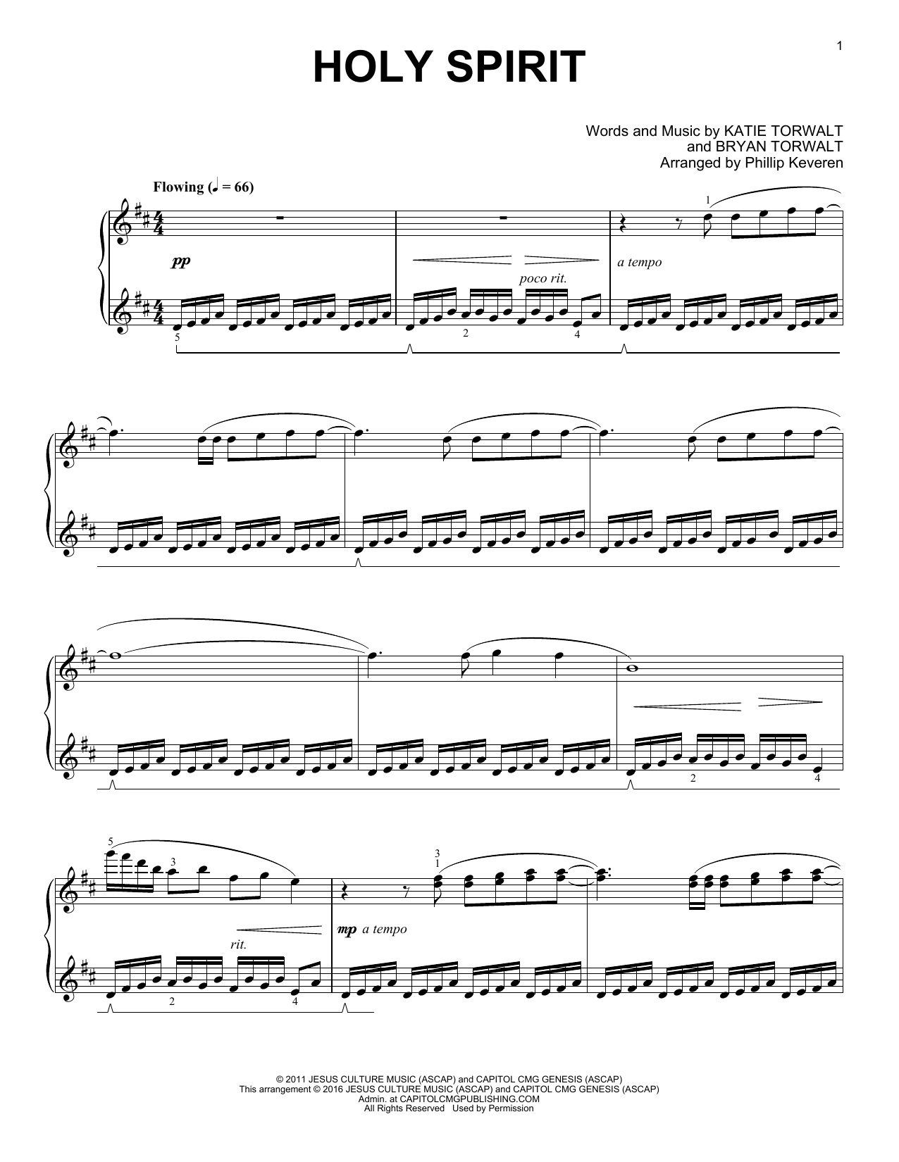 Product gallery: Page 1 of 1 Holy Spirit (arr. Phillip Keveren), Francesca Battistelli