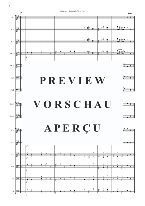 Produktgalerie: Seite 7 von 11 Deutscher Tanz Nr. 6, , Jugendkammerorchester