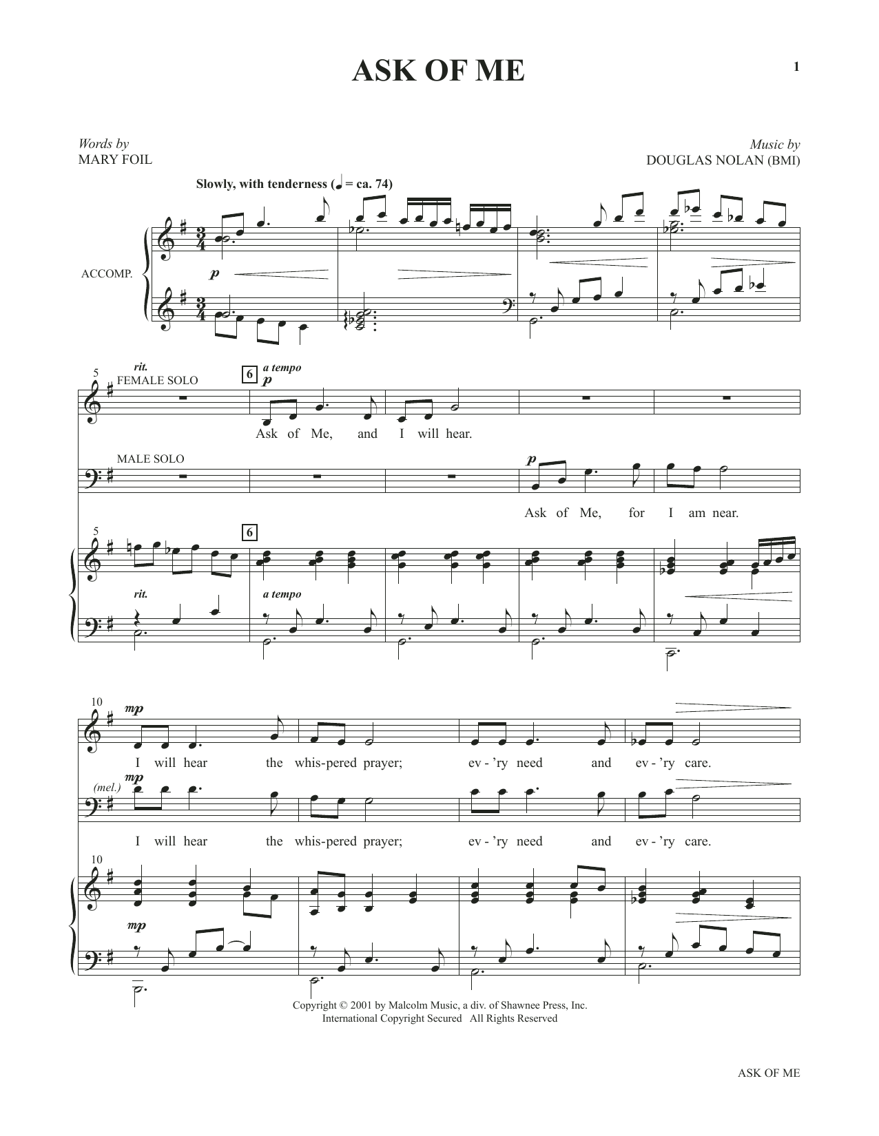 Product picture to: Ask Of Me (from Voices Together: Duets for Sanctuary Singers)
