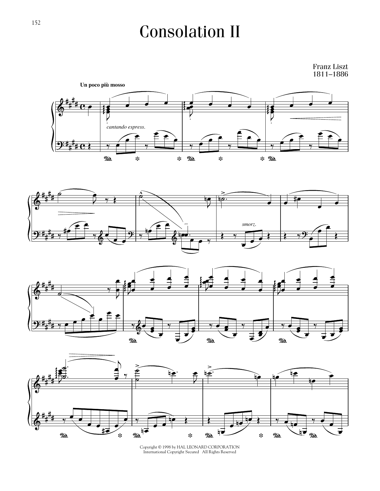 Produktbild zu: Consolation No. 2 In E Major