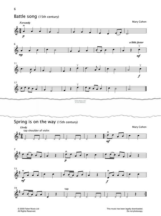 Produktgalerie: Seite 1 von 1 Spring Is On The Way, Mary Cohen, Violine