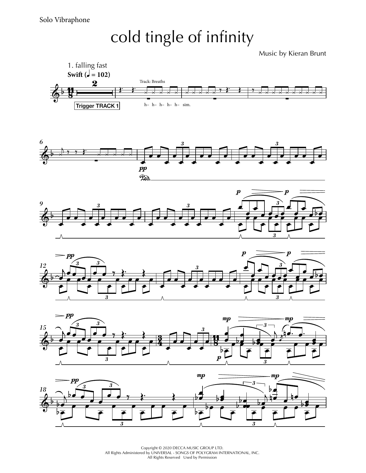 Produktgalerie: Seite 1 von 1 Cold Tingle Of Infinity, Kieran Brunt, Vibraphon