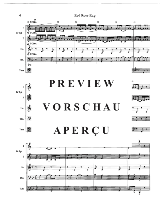 gallery: Red Rose Rag , , (Blechbläser Quintett)