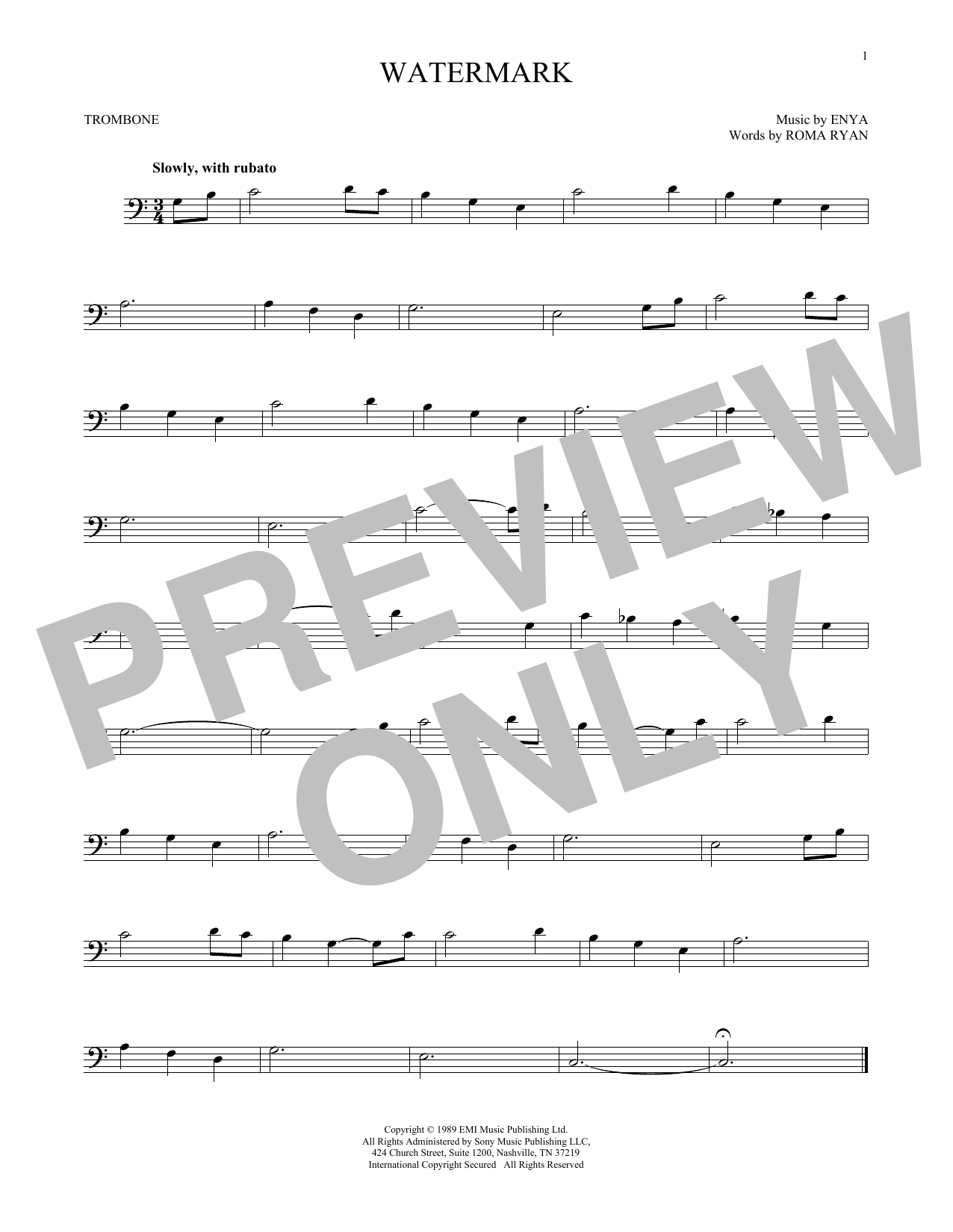 Product gallery: Page 1 of 1 Watermark, Enya