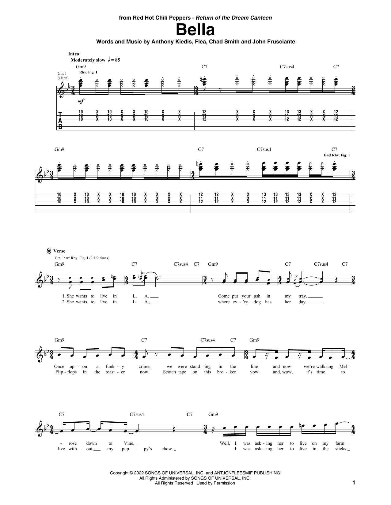 Produktgalerie: Seite 1 von 1 Bella, Red Hot Chili Peppers, Gitarre