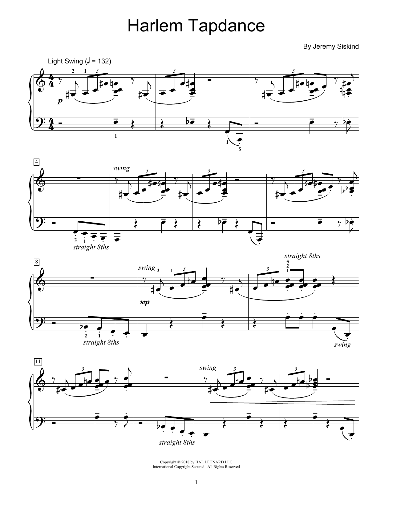 Produktgalerie: Seite 1 von 1 Harlem Tapdance, Jeremy Siskind, Klavier