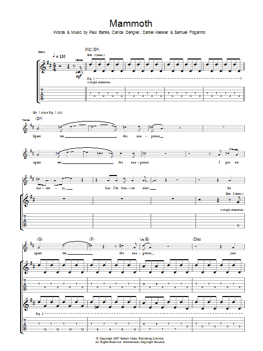Produktgalerie: Seite 1 von 1 Mammoth, Interpol, Gitarre