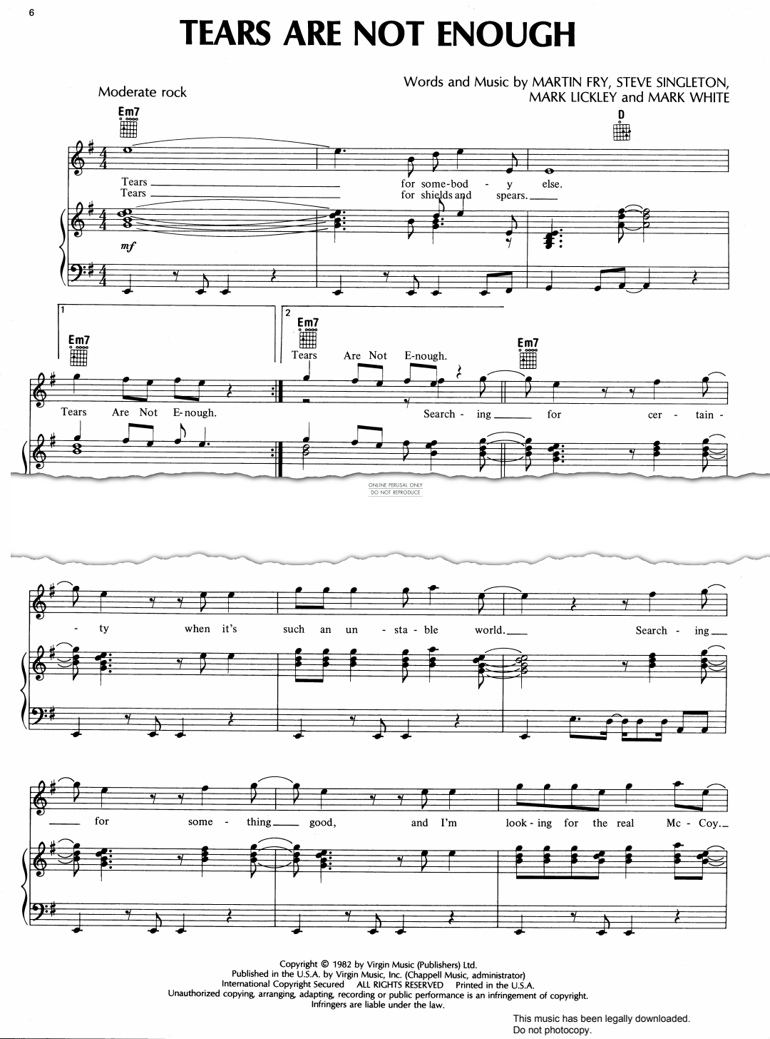 Product gallery: Page 1 of 1 Tears Are Not Enough, ABC