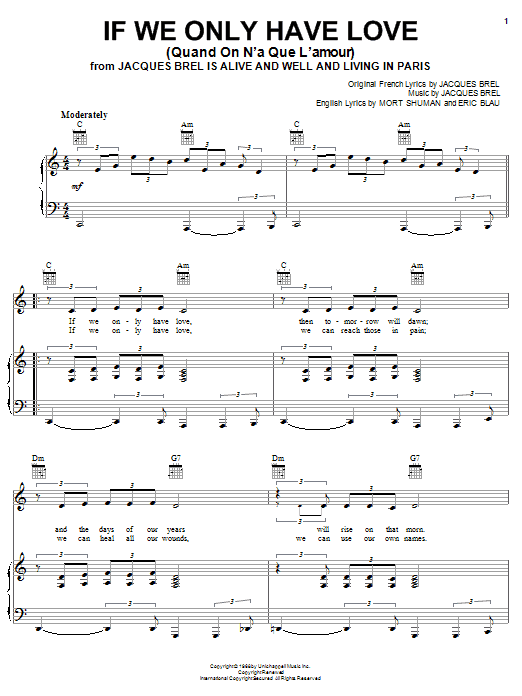Produktbild zu: If We Only Have Love (Quand On N'a Que L'amour)