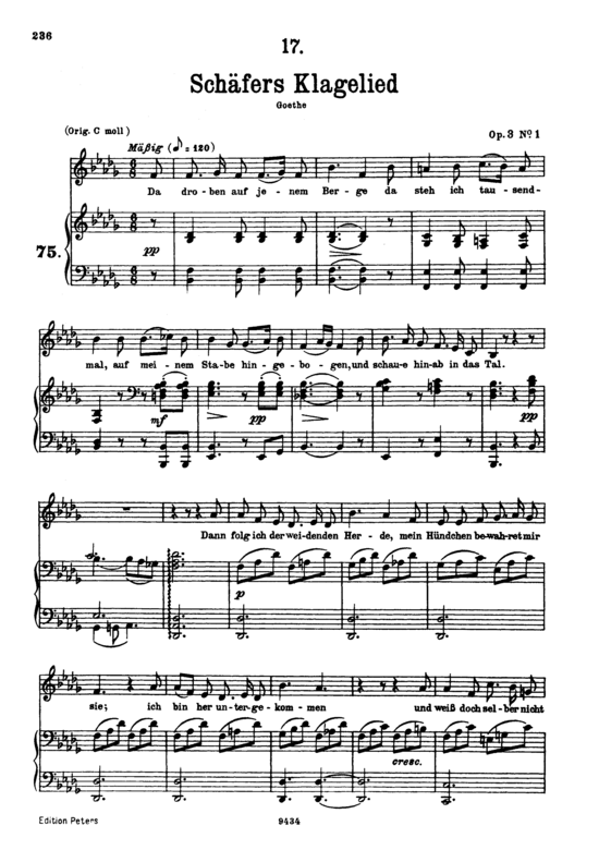 gallery: Schäfers Klagelied D.121 , , (Gesang tief + Klavier)