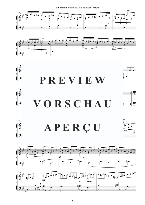 Produktgalerie: Seite 6 von 8 Sonate Nr. 2 in B-Dur, , Klavier Solo