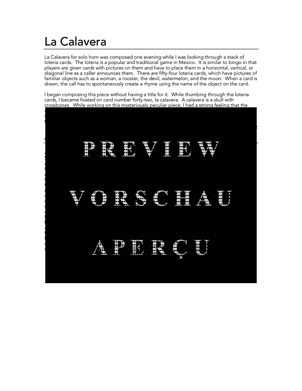 Produktgalerie: Seite 4 von 8 La Calavera, , (Horn in F Solo)
