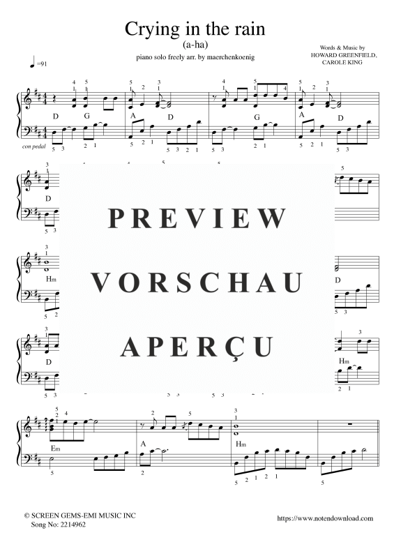 gallery: Crying In The Rain, maerchenkoenig, (Klavier Solo)