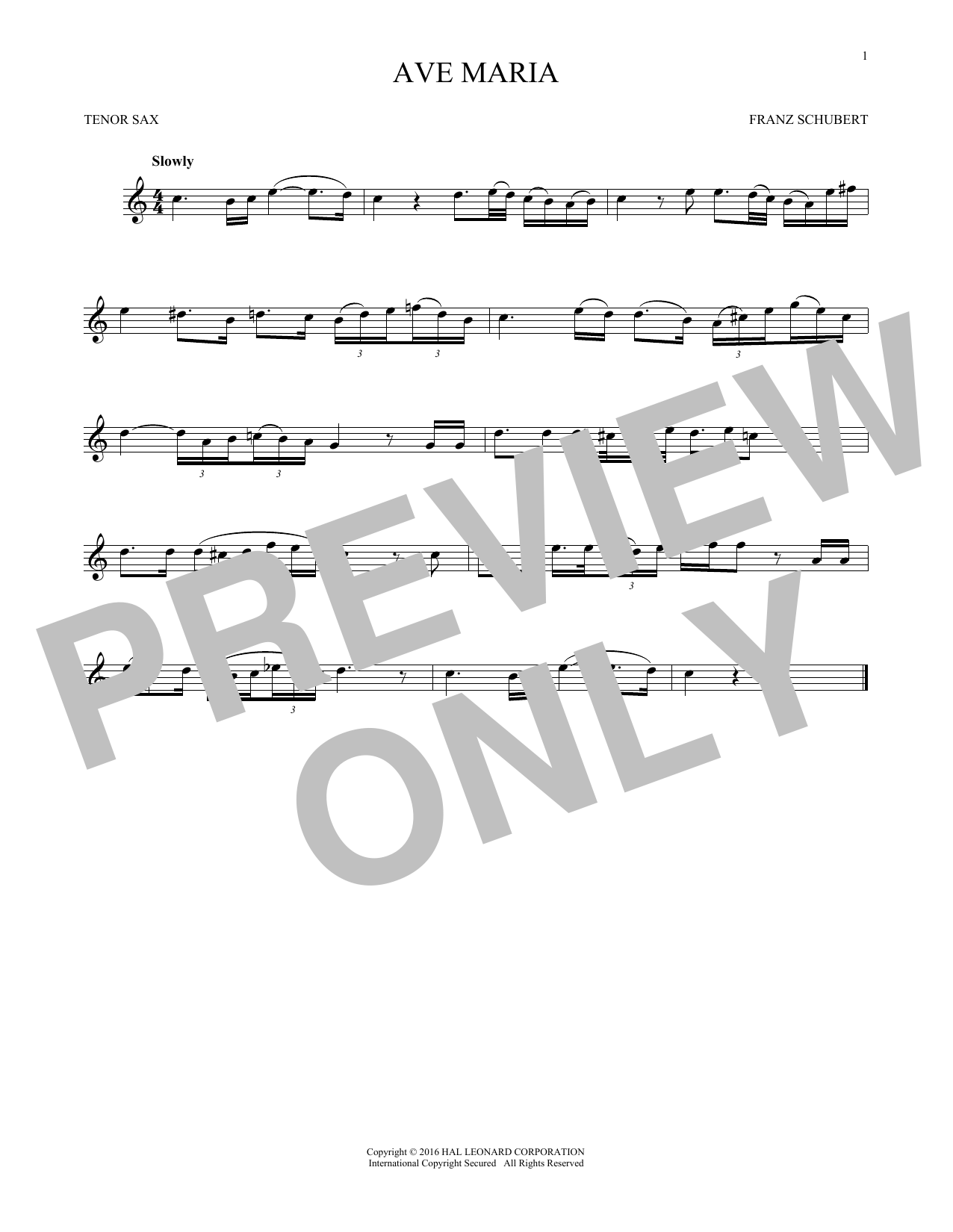 Product gallery: Page 1 of 1 Ave Maria, Op. 52, No. 6, Franz Schubert