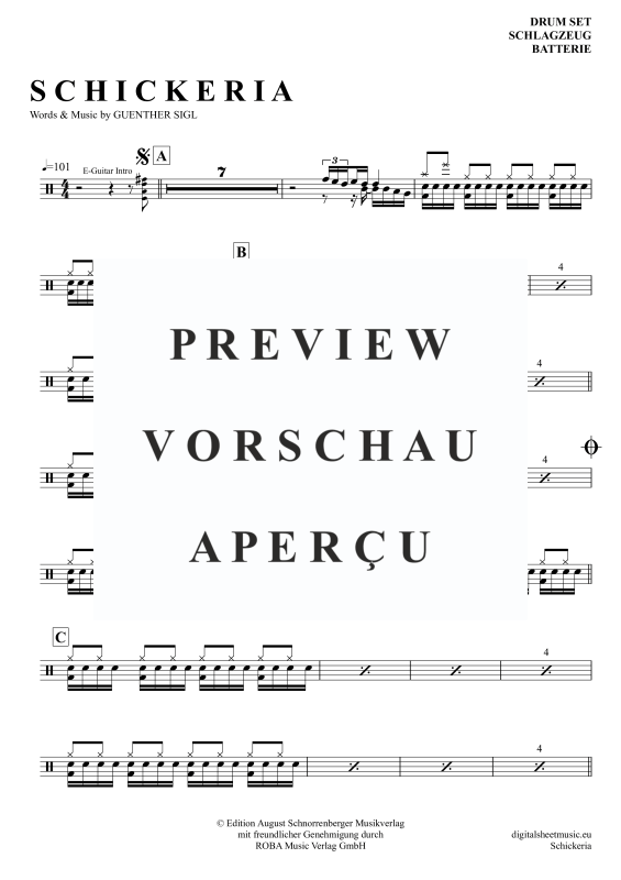 Produktgalerie: Seite 2 von 3 Schickeria, Spider Murphy Gang, Drums