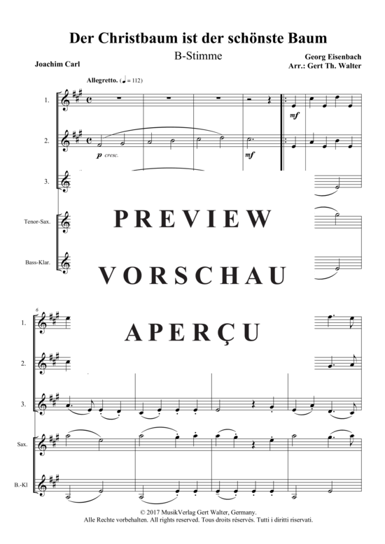 Produktgalerie: Seite 4 von 11 Der Christbaum ist der schönste Baum , , (flexibles Quintett)