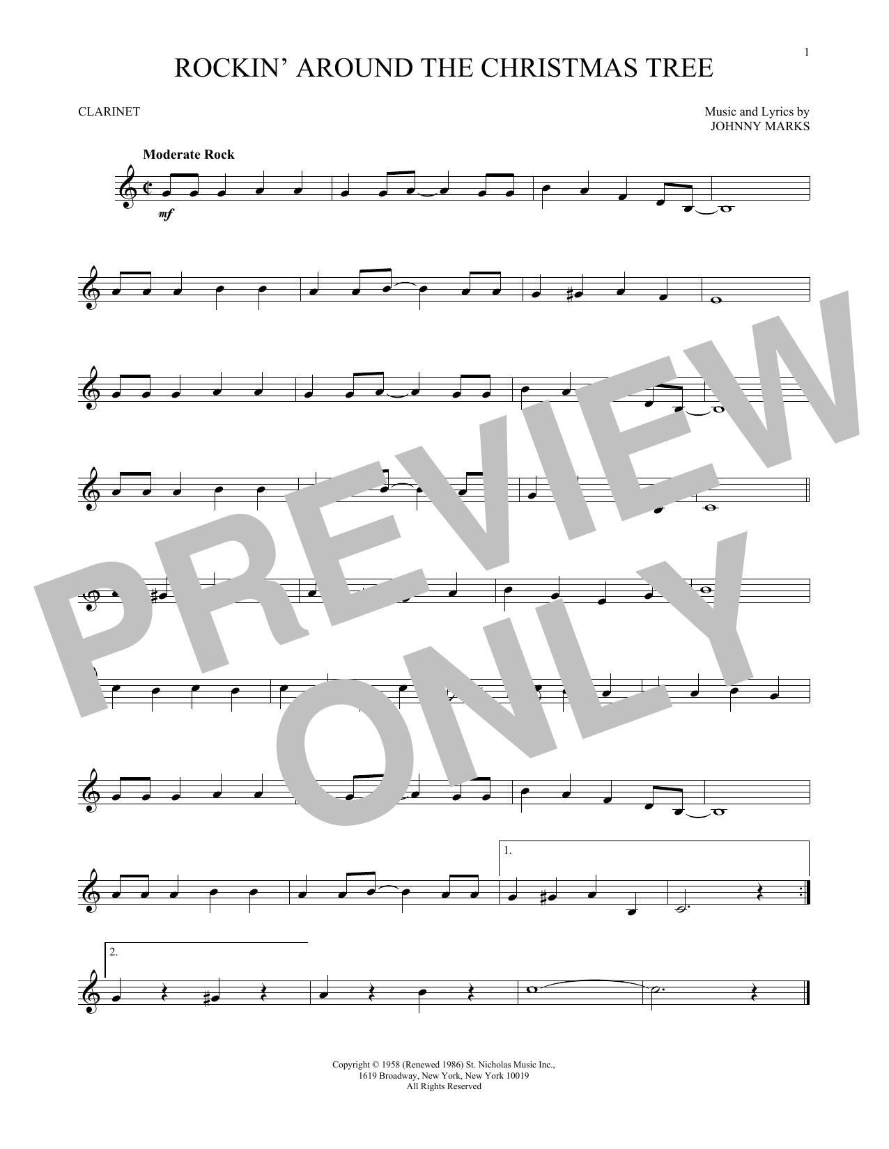 Product gallery: Page 1 of 1 Rockin' Around The Christmas Tree, Johnny Marks