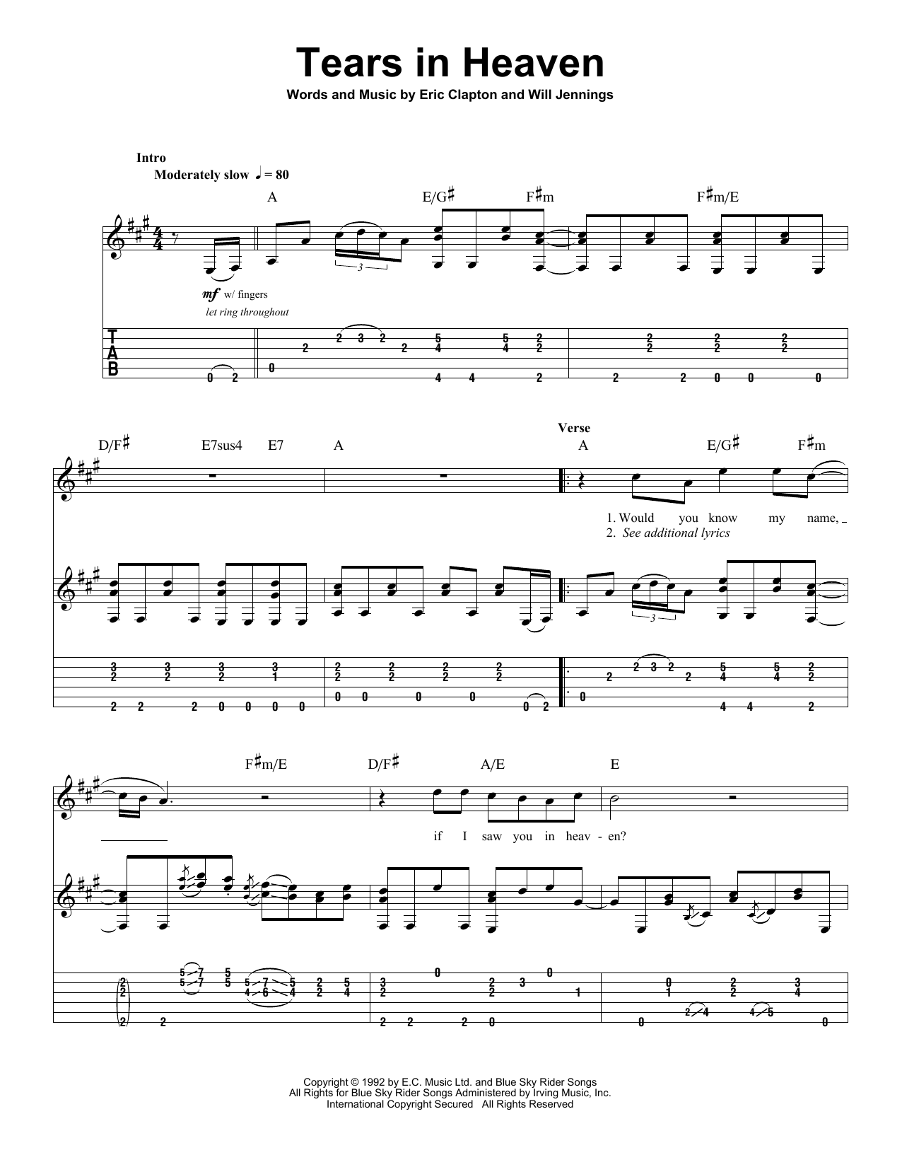 Produktbild zu: Tears In Heaven