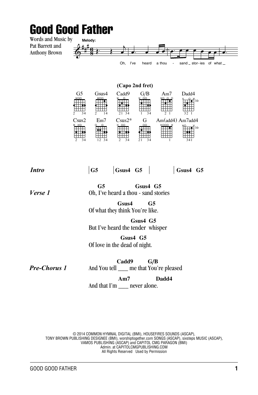 Product picture to:  Good Good Father - Chris Tomlin