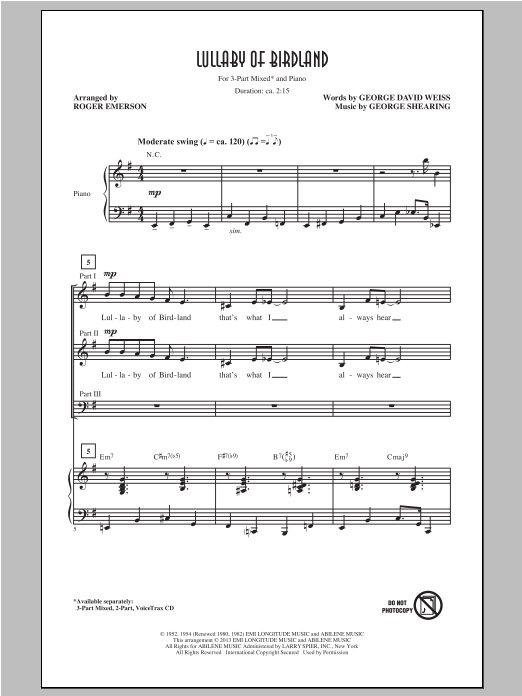 Produktbild zu: Lullaby Of Birdland