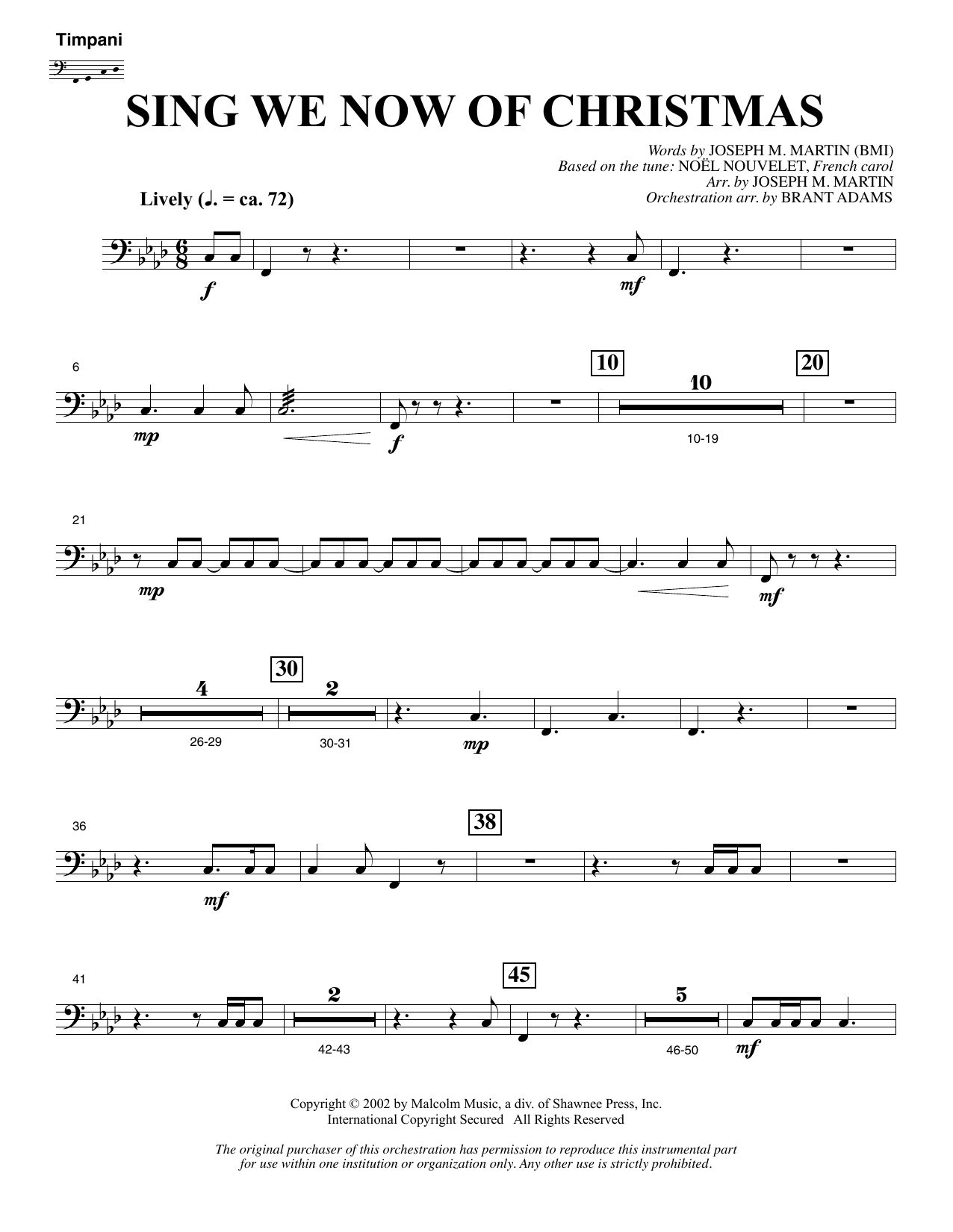 Produktbild zu: Sing We Now Of Christmas (from Morning Star) - Timpani