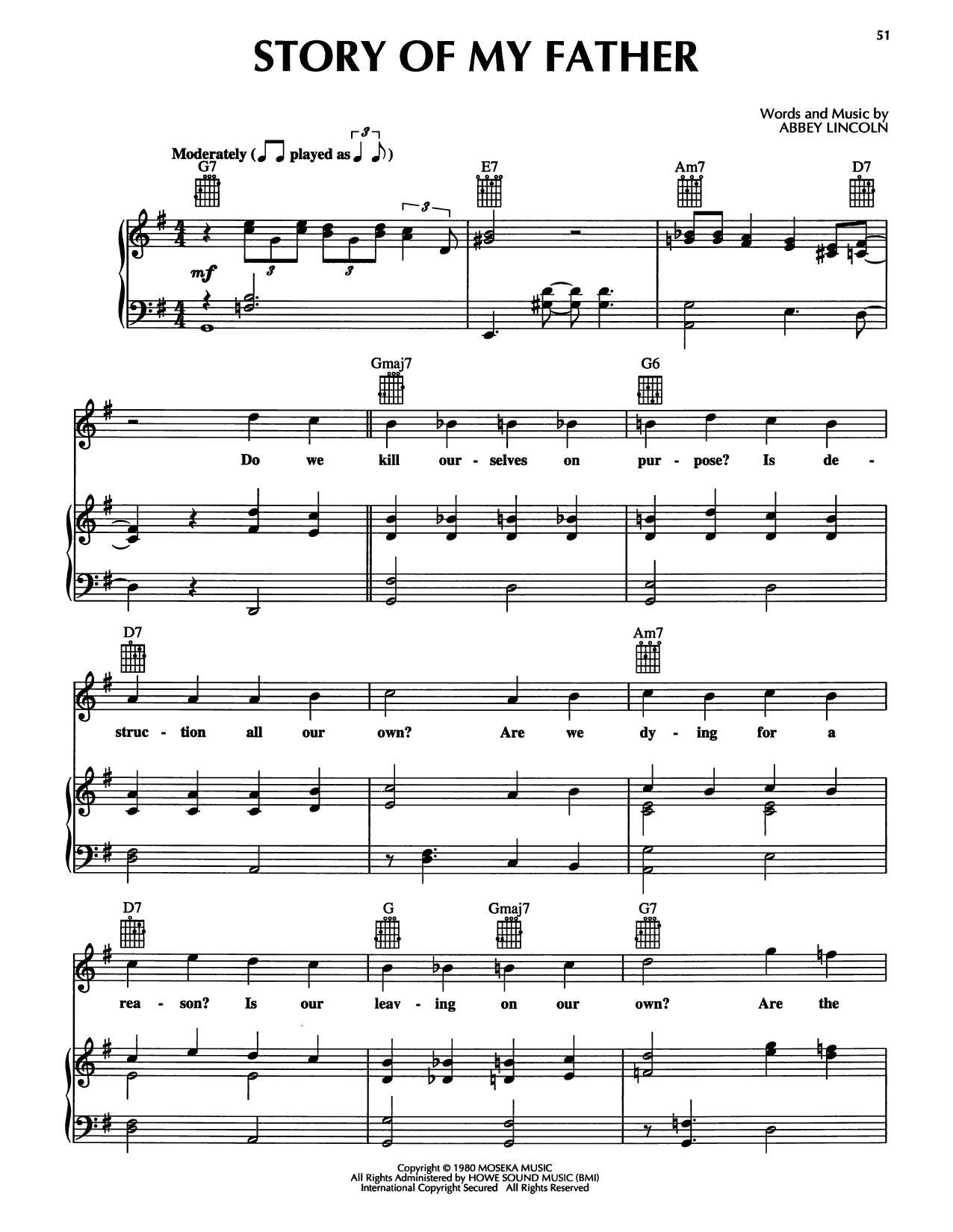 Produktgalerie: Seite 1 von 1 Story Of My Father, Abbey Lincoln, Gesang, Gitarre, Klavier