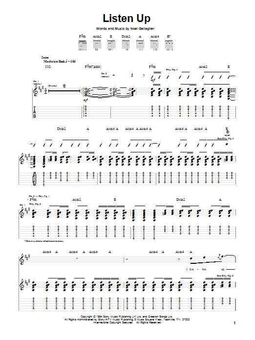 Product gallery: Page 1 of 1 Listen Up, Oasis