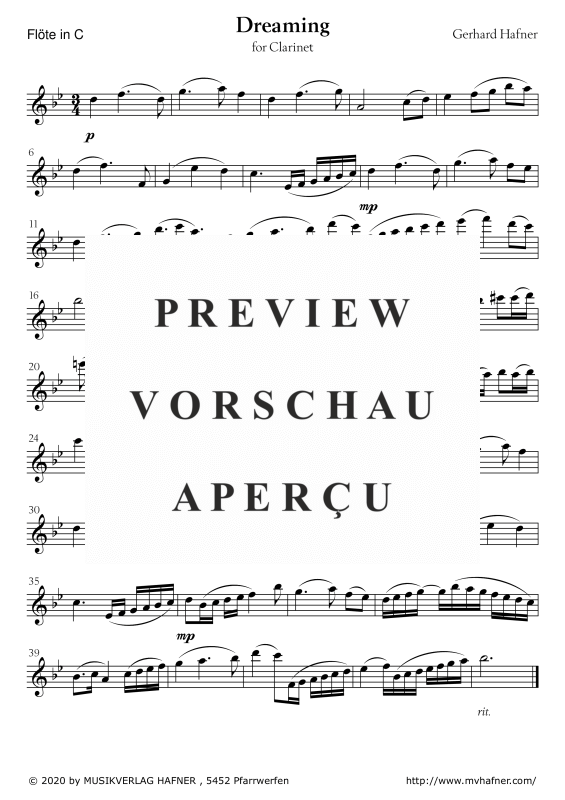 gallery: Dreaming, , (Melodieinstrument und Klavier/Orgel)