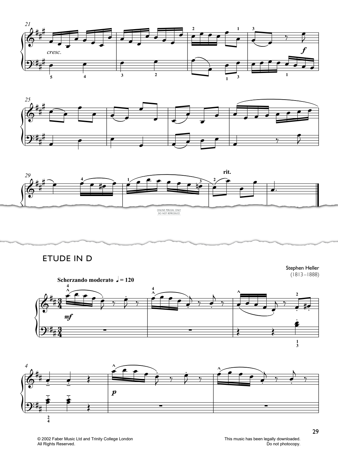 Produktgalerie: Seite 1 von 1 Etude In D, Stephen Heller, Klavier