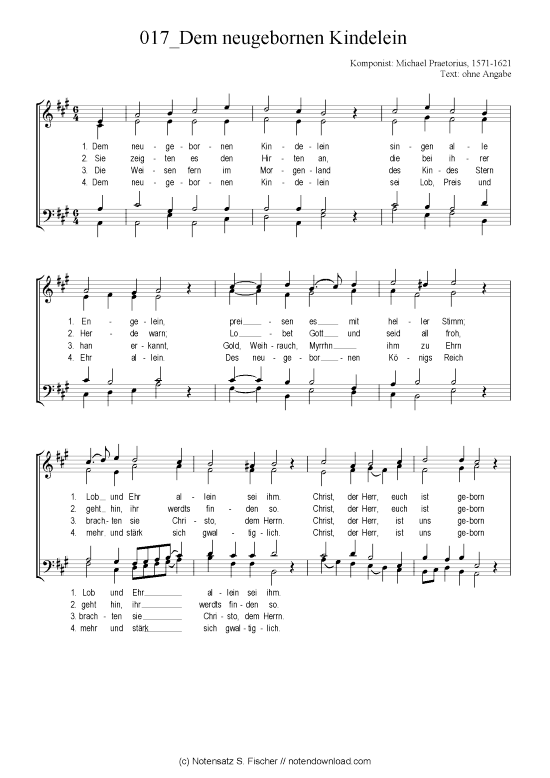 Produktbild zu: Dem neugebornen Kindelein Chorsatz Alte Meister