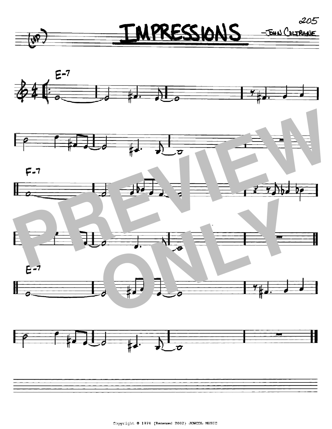 Produktbild zu:  Impressions - John Coltrane