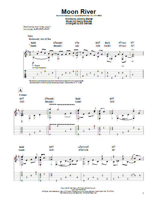 Product gallery: Page 1 of 1 Moon River, Henry Mancini