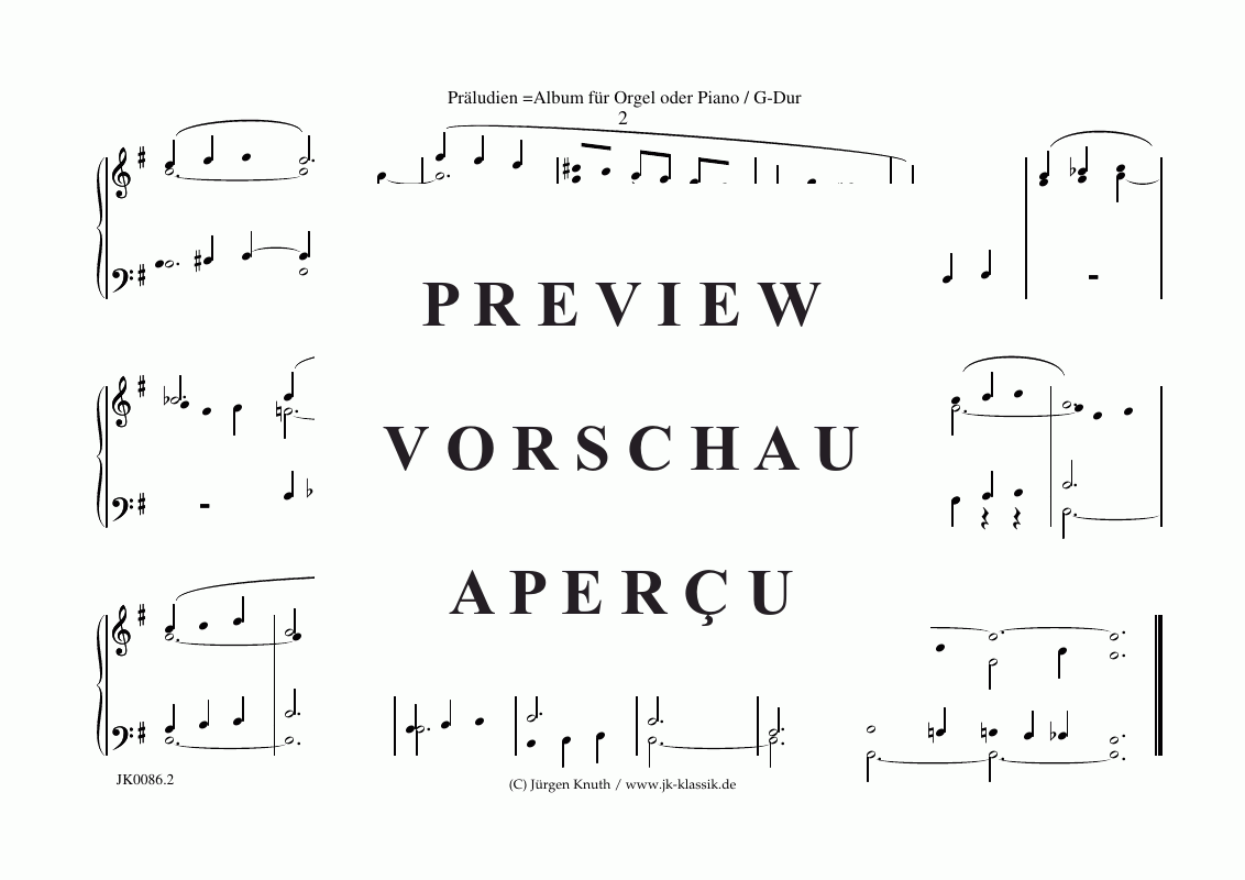 Product gallery: Page 3 of 11 Präludien G-Dur , , (organ/piano solo)