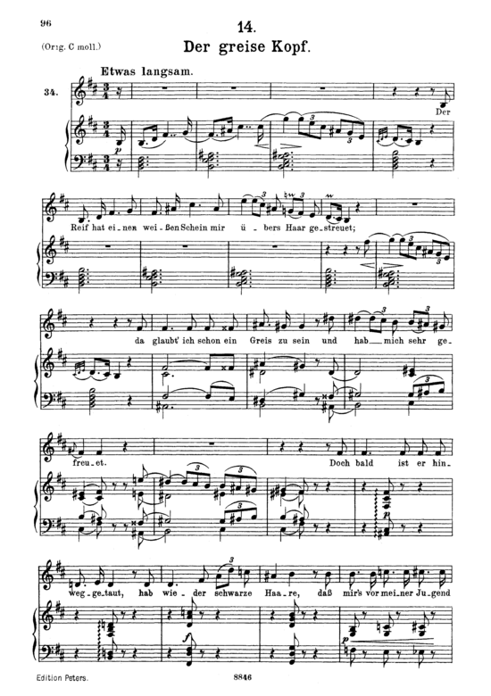 Product picture to: Der greise Kopf D.911-14 (Winterreise)Franz Schubert